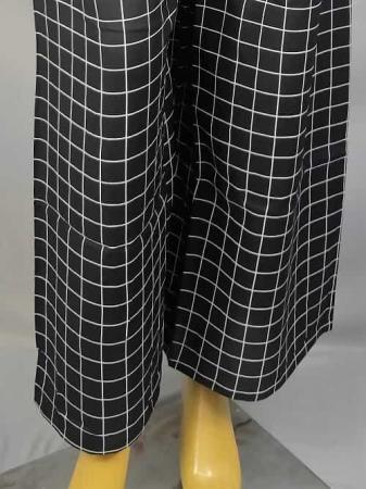 Black Check Print Plazzo